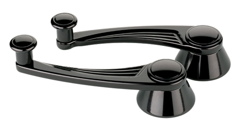 Billet Specialties BSBLK46525 Ball Milled Interior Window Crank Handles Black (pair)