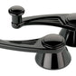 Billet Specialties BSBLK47525 Ball Milled Interior Vent Window Crank Handles - Black suit Gm & Ford 1949-On With 1/2" Round Spline, 3-5/32" Length (pair)