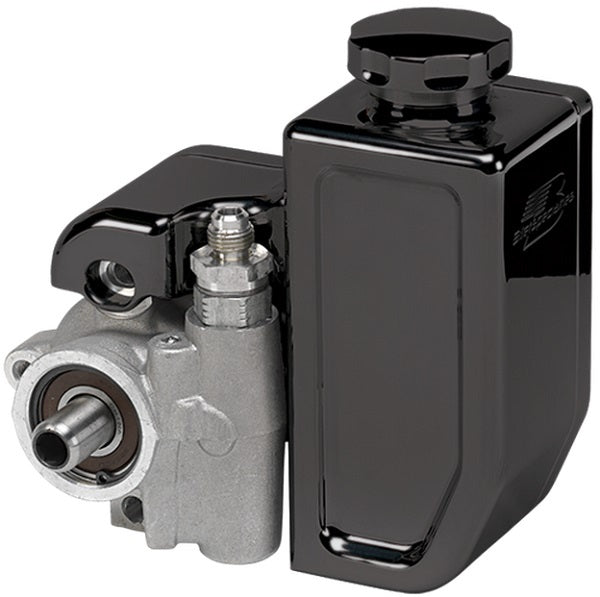 Billet Specialties BSBLK77930 Power Steer Reservoir - Black Bolt-On suit Tru Trac &Amp V-Trac Kits With Marvel Type Ii Pump