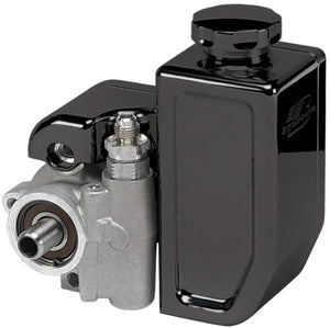 Billet Specialties BSBLK77930 Power Steer Reservoir - Black Bolt-On suit Tru Trac &Amp V-Trac Kits With Marvel Type Ii Pump