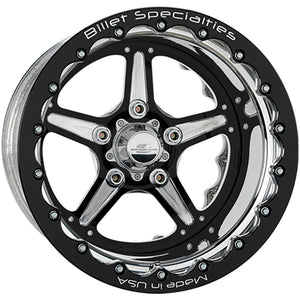 Billet Specialties BSBRDB35106145N 15X10 Street Lite Black Dbl
