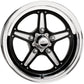 Billet Specialties BSBRS035406122N Street Lite Wheel 15" X 4" - Black 5 X 4.75" Bolt Circle With 2.25" Backspace