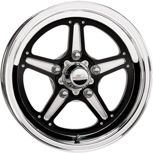 Billet Specialties BSBRS035806555N Street Lite Wheel 15" X 8" - Black 5 X 4.5" Bolt Circle With 5.5" Backspace