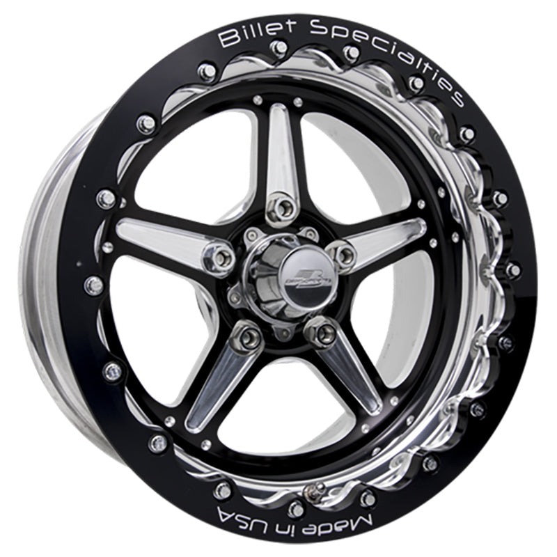 Billet Specialties BSBRSB35106535N Street Lite 15" x 10" Black Bead Lock