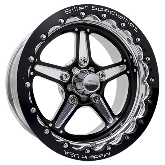 Billet Specialties BSBRSB35106535N Street Lite 15" x 10" Black Bead Lock