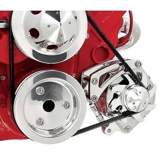 Billet Specialties BSFM0105PC Chev SB Low Mount Alternator Bracket Short Pump