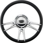 Billet Specialties BSP30017 Profile Series 14" Billet "Fury" Steering Wheel Half Wrap Horn Button And Adapter Sold Separately
