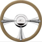 Billet Specialties BSP30096 Profile Series 14" Billet "Rail" Steering Wheel Half Wrap Horn Button And Adapter Sold Separately