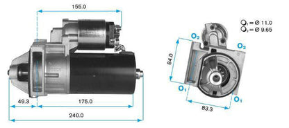 Bosch Automotive BXH136 Bosch Holden Commodore Vg-Vs 5.0L Genuine Starter Motor