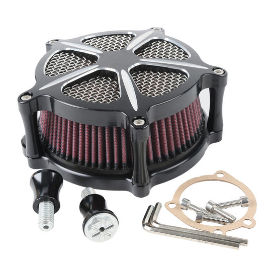 Attitude Inc ATT-XF290685 Air Filter Assembly ,Billet Aluminium Machined Black For Harley Harley Sportster Custom XL 883C 1991-2018 Kit
