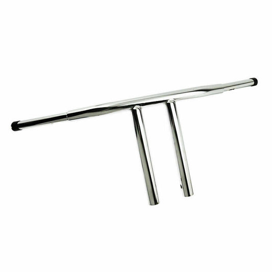 Attitude Inc ATT-XF161005-E-8 T Factor HandleBar 1-1/4 in. T-Bars 8" Rise Chrome For Harley Dyna Softail Sportster Fat Bob Custom