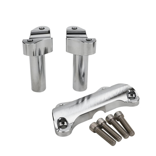 Attitude Inc ATT-HBR-004200 Handlebar Riser kit Suit Harley 3.5 inch high . Aluminium Chrome/Machined Set