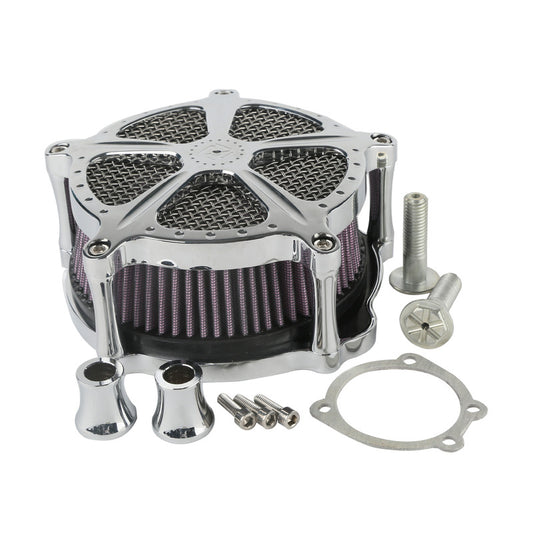 Attitude Inc ATT-XF290686-E Air Filter Assembly ,Billet Aluminium Chrome Carby & EFI For Harley Sportster ,Kit