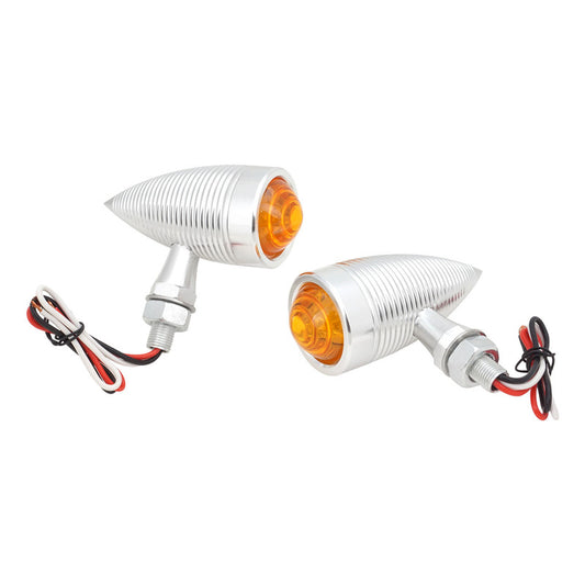 Attitude Inc ATT-TW-W1330 Turn Signal Indicator Bee Hive Design Polished Billet Aluminium For Harley Customs Set