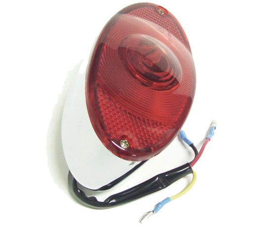 Attitude Inc ATT-TL105CH Brake Tail lamp Assembly Chrome ,E Marked ,Cats Eye Oval for Harley