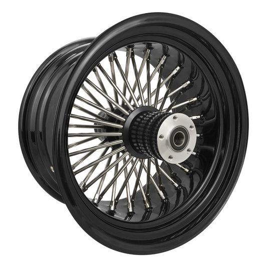 Attitude Inc ATT-37-523-10 Wheel Rear MaxSpoke Black/Chrome Spoke. For Harley-Davidson 18 in. x 10.5 in 1" Axle Each