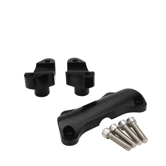 Attitude Inc ATT-HBR-003200-BK Handlebar Riser kit Suit Harley 1.7 inch high Aluminium Black/Machined Set