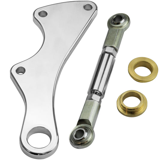 Attitude Inc ATT-BR658 Brake Caliper Bracket Pre-99 for Harley Aftermarket Springer Front End Chrome Each