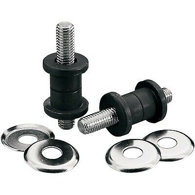 Attitude Inc ATT-AS72961A Handlebar Anti-Vibration| Riser Damper set Suit Harley Black Rubber Steel stud Kit