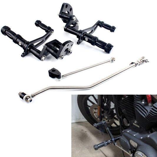 Attitude Inc ATT-RSHD-SS04BK Forward Control Kit Black 12 in forward for Harley-Davidson Sportster XL883 XL1200 2004-2013 Kit