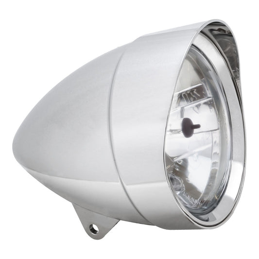 Attitude Inc ATT-512216R Indian Style 5- 3/4' Headlight ,Visor and Accent Ring Chrome Emarked For Harley & customs
