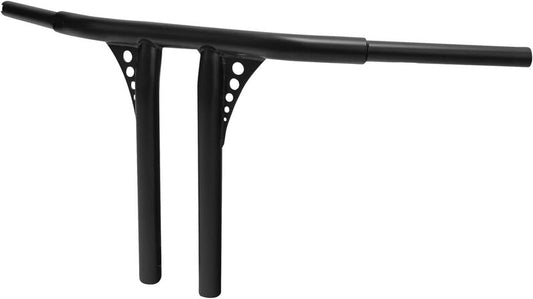 Attitude Inc ATT-XF1610145-B-12 T Factor HandleBar 1-1/4 in. T-Bars 12" Rise Black Powder Coat For Harley Dyna Softail Sportster Fat Bob Custom