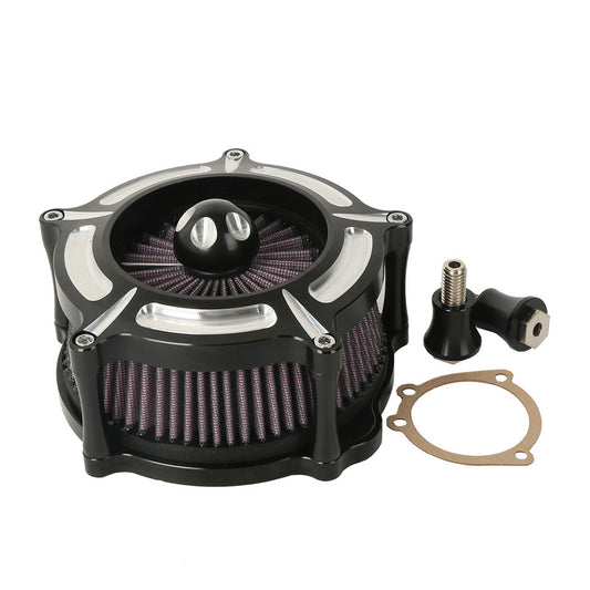 Attitude Inc ATT-XF2906C02 Air Filter Assembly ,Billet Aluminium Turbine ,Machined Black ,EFI For Harley Sportster 1200,883 1991-2018,Kit