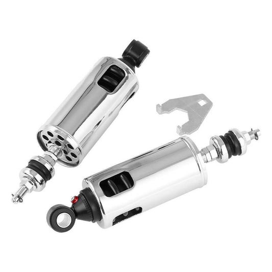 Attitude Inc ATT-XF2906C299-E Shocks Heavy Duty Rear Premium Shocks Suspension Chrome Adjustable For Harley Softail 2000-2017
