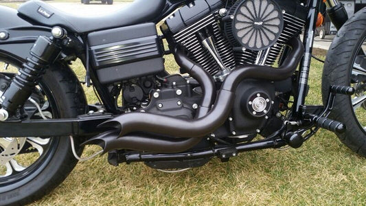 Attitude Inc ATT-EXHS005-BK Ambush Black Headers Exhuast Kit 2.5' Race Suit Harley Softail 1986-2017 Black Kit