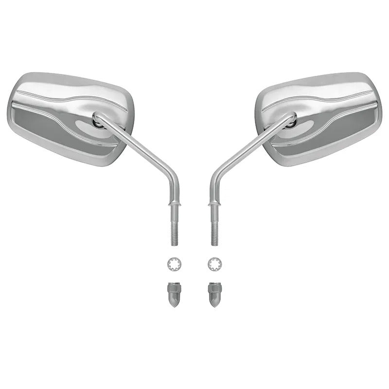 Attitude Inc ATT-XF1108115-E Universal Rear View Mirror 8mm Chrome For Harley Touring Road King Softail Sportster Chrome