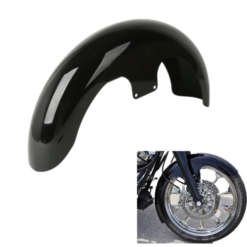 Attitude Inc ATT-XF290665-B Front Fender Heavy Duty Steel Black Paintable Suit Harley Custom 23'' Wrap Around Design Long Boy