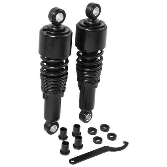 Attitude Inc ATT-XF2906C300-B Shocks Lowering Heavy Duty Rear Premium Shocks Suspension Black Adjustable For Harley Sportster 04-12 Kit