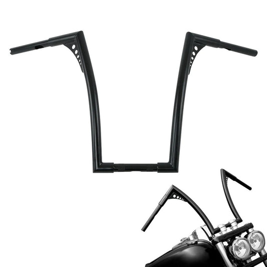 Attitude Inc ATT-XF161006-B-16 Bonanza Handlebar Black Powder Coat 16 Inc 1-1/4 in. Ape Hangers For Harley Softail Sportster Fat Boy Dyna