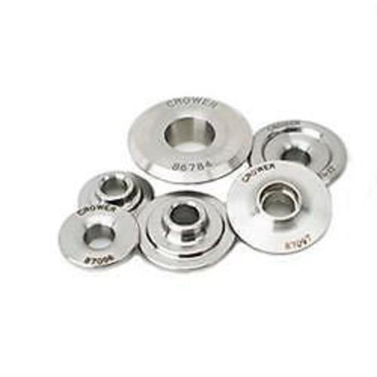 Crower C86044 7 Titanium Spring Retainers 11/32" Stem 1.500" OD Spring +.065"
