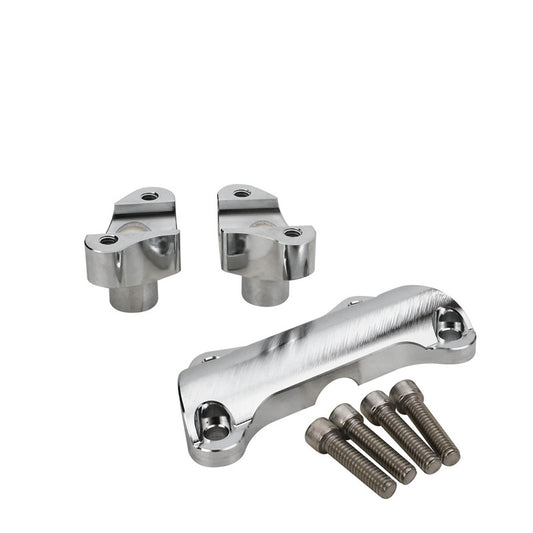 Attitude Inc ATT-HBR-003200 Handlebar Riser kit Suit Harley 1.7 inch high Aluminium Chrome/Machined Set