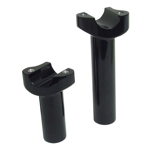 Attitude Inc ATT-AS66130B Handlebar Riser 2'' Straight 1'' bar's for Harley Black set