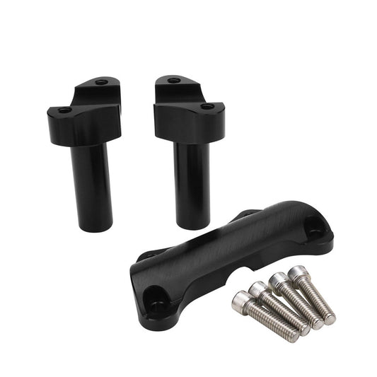 Attitude Inc ATT-HBR-004200-BK Handlebar Riser kit Suit Harley 3.5 inch high Aluminium Black/Machined Set