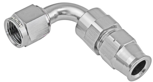 Proflow PFE113-12S 3/4in. Tube 90 Degree To Female -12AN Hose End Tube Adaptor Polished