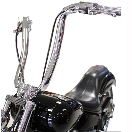 Attitude Inc ATT-XF161030-02-E-14 Beefy Ape Handlebar Chrome 14 in. Rise 1-1/4 in For Harley Sporster ,Softail Custom Each