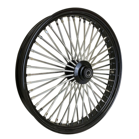 Attitude Inc ATT-37-516 Wheel Front MaxSpoke Black/Chrome Spoke For Harley-Davidson 23 x 3.5 Dual Disc 3/4'' Axle Each