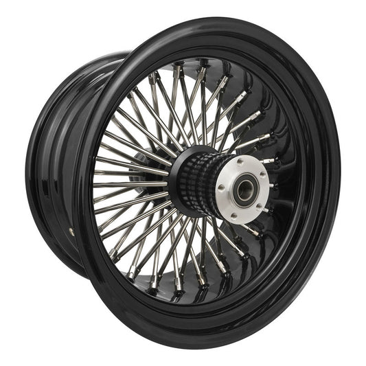 Attitude Inc ATT-37-523 Wheel Rear MaxSpoke Black/Chrome Spoke. For Harley-Davidson 18 in. X 8.5 in 1" Axle each