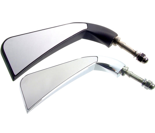 Attitude Inc ATT-AS77014B Rear View Mirror Billet Black Blade LED indicators for Harley Pair