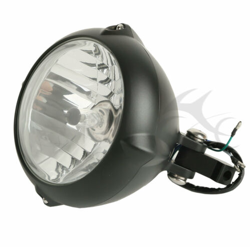 Attitude Inc ATT-XF140683-B Headlight Lamp Kit ,Aluminium Black 7 inch Amber Headlight Lamp For Harley Bobber Chopper Cruiser Old School ,Each