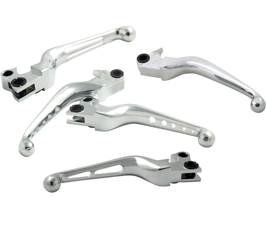 Attitude Inc ATT-AS75009 Chrome 1996 TO 2006 HARLEY DRILLED BRAKE LEVER-CLUTCH LEVERS
