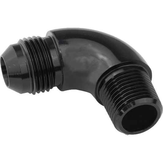 Proflow PFE522-16-12BK 90 Degree Full Flow 3/4 in. NPT To Male -16AN Flare to NPT Adaptor Black