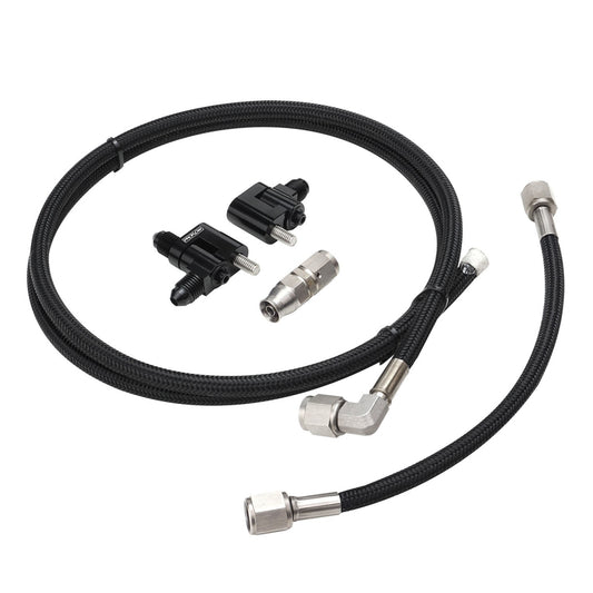 Proflow PFE662-LSKIT2 Engine Steam Line Vent Kit Holden Commodore LS1/LS2/LS3 2 Port Black PTFE Stainless Steel Braid