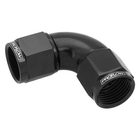 Proflow PFE535-03BK 90 Degree Female Flare Union Full Flow Swivel Hose End -3AN Black