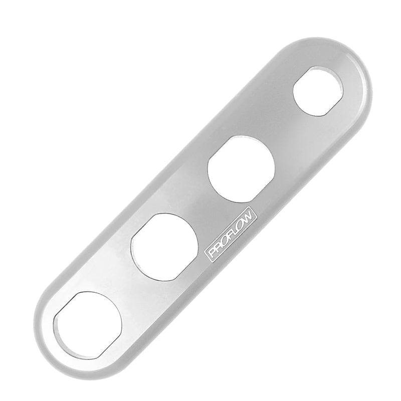 Proflow PFEACWP107 Bulkhead Aluminium Plates 4 Port Inline Polished