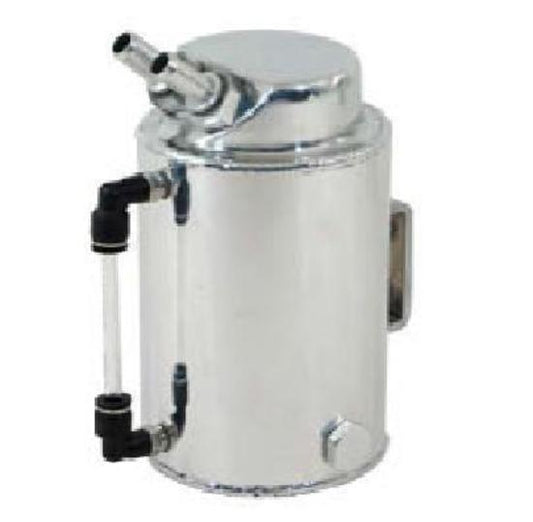 Cal Customs CAL2866 Polished Aluminium Oil Catch Tank 2 Litre Round