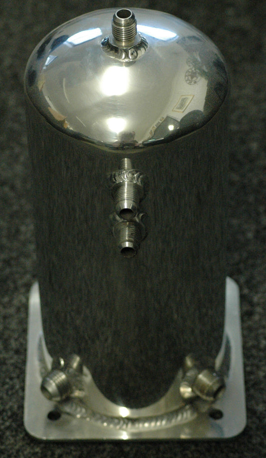 Universal Polished Aluminium Surge Tank 2.5 Litre Round Cal Customs CAL2922